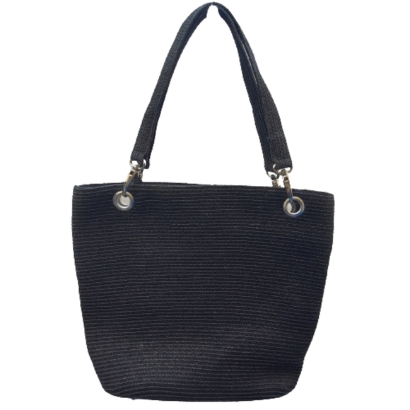 Magid Black Paper Straw Tote Handbag - Picture 2 of 10